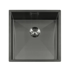Lorreine 42WT-GunMetal arbetsbänk rostfri diskho GunMetal 42x42cm för inbyggnad i keramik eller natursten