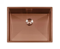 Lorreine 52WT-Copper arbetsbänk i rostfritt stål koppar 52x42cm för inbyggnad i keramik eller natursten.