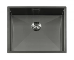 Lorreine 52WT-GunMetal arbetsbänk rostfri diskho gunmetal 52x42cm för inbyggnad i keramik eller natursten.