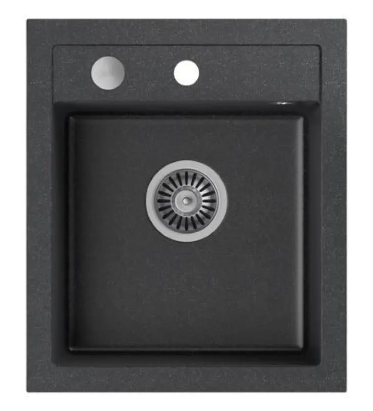 Quadri London granit antracit diskho 43x50 cm med kranhål 1208956318