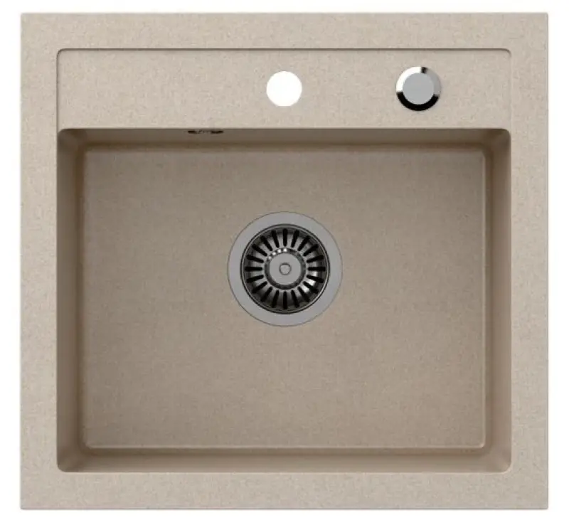 Quadri London granit sand beige diskho 50x47 cm med kranhål ovanpå 1208956321