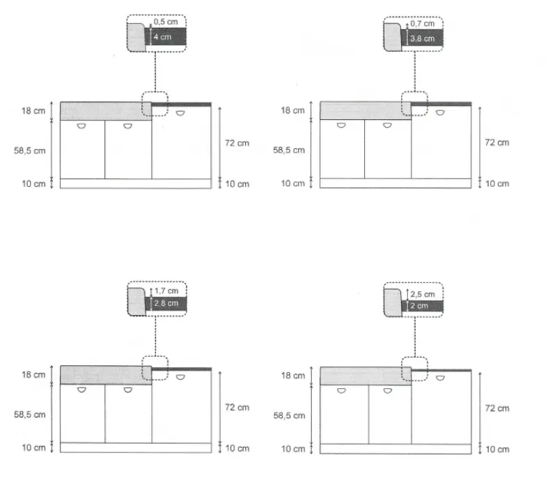Quadri Minister Dubbel Diskho vit lantlig modell 90x62cm med guldplugg och bräddavlopp 1208956328