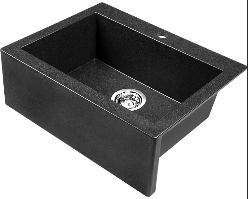 Aquadesign Farmhouse inbyggd eller ovanpåliggande granitho antracit 58x49cm 1208956330