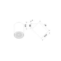 SB Round 316 Beam duschhuvud 10 cm PVD borstad koppar 1208956670
