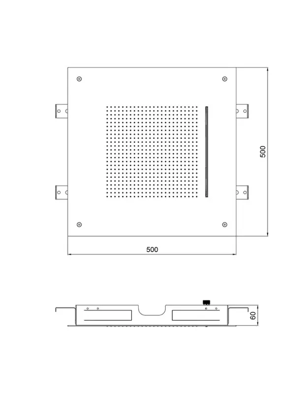 SB Square 316 Inbyggd Regndusch Velvet Temptation och vattenfall matt svart 1208956749