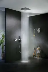 SB Square 316 Inbyggnadsregndusch Velvet Temptation och vattenfall borstade PVD gunmetal 1208956753