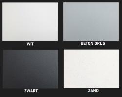 Svart installationshandfat 58x53 cm med kranhål och svart propp 1208956761