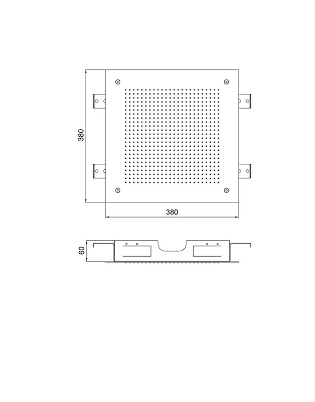 SB Square 316 Inbyggnadsregndusch Velvet Temptation borstad PVD svart 1208956780
