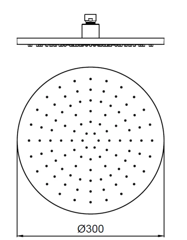 SB Round Inbyggnadsduschset komplett borstat rostfritt stål 1208956785