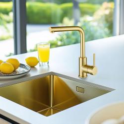 Ausmann Turt guld handfat PVD NANO Guld 40x40 undermontering planmontering och toppmontering 1208956938