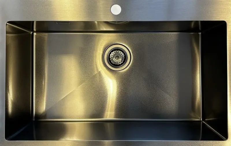 Ausmann Turt stor gun metal diskho pvd antracit PVD 79x50mm med kranhål underbyggnad planbyggnad och överbyggnad 1208956940