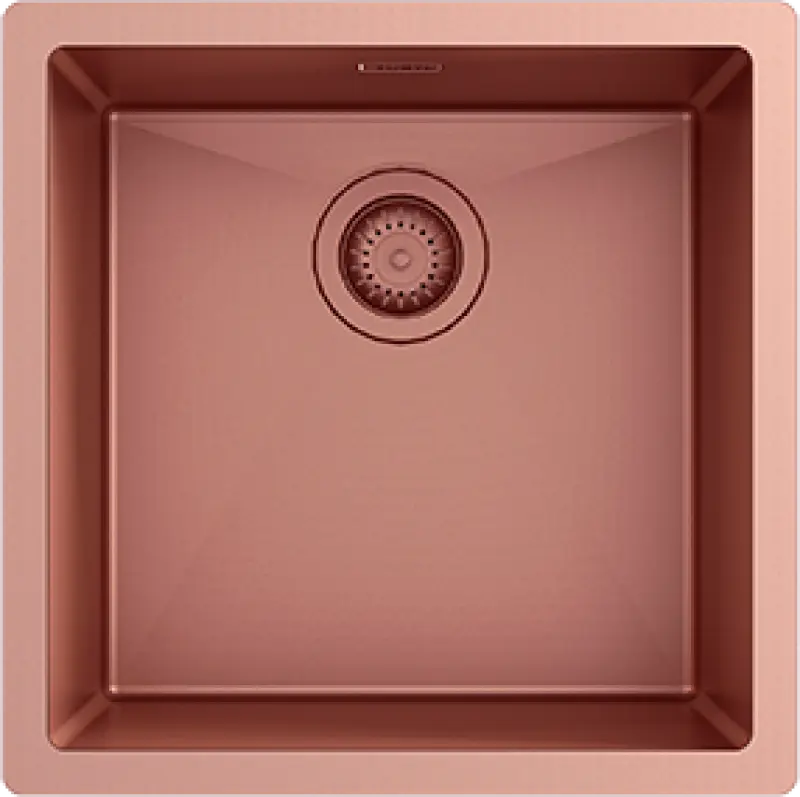 Ausmann Turt koppar diskho PVD NANO Koppar 40x40 undermonterad, planmonterad och ovanpåliggande 1208956945