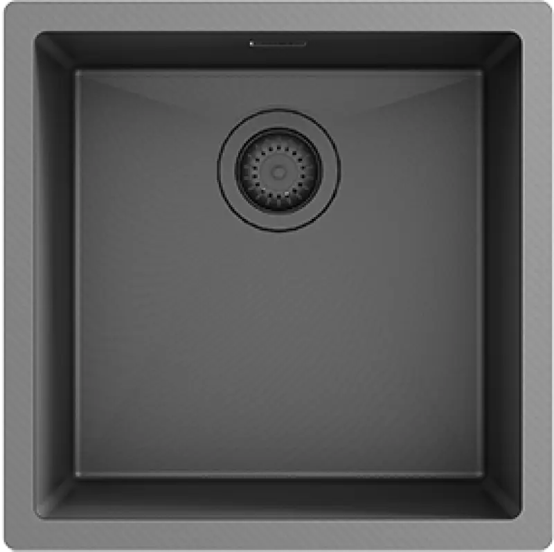 Ausmann Turt gun metal diskho PVD NANO 40x40 undermontering, planmontering och toppmontering 1208956946