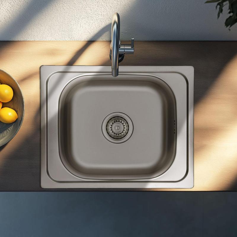 Ausmann Basic rostfri diskho 50x40 cm inklusive vattenlås 1208956975