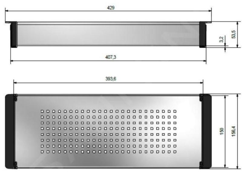 Franke Kubus 2.0 insatslåda rostfritt stål 429x156mm modellbunden 112.0394.981