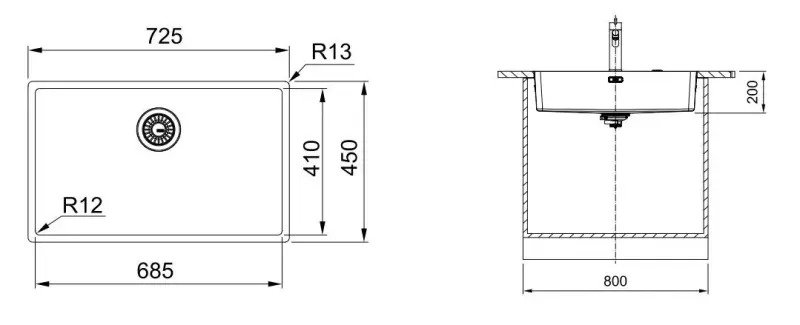 Franke Mythos Masterpiece BXM 210.68 Stor PVD Koppar 685x410mm Planmontering och Undermontering Diskho 127.0674.535