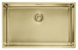 Franke Mythos Masterpiece BXM 210.68 Stor PVD Guld 685x410mm Planmontering och Undermontering Diskho 127.0674.533