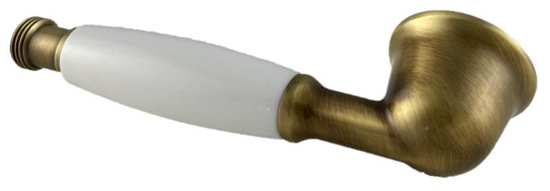 PB klassisk brons handdusch med vitt handtag 1208957104