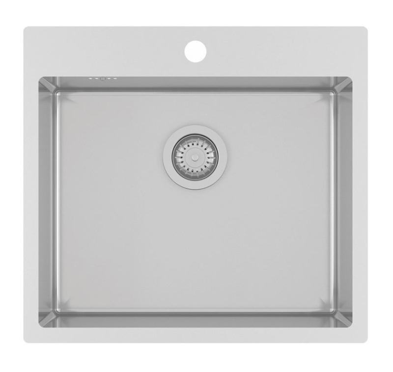 Ausmann Oder Blue rostfritt stål diskho 55x50cm för planmontering och ovanpåmontering med kranhålbank 1208957118