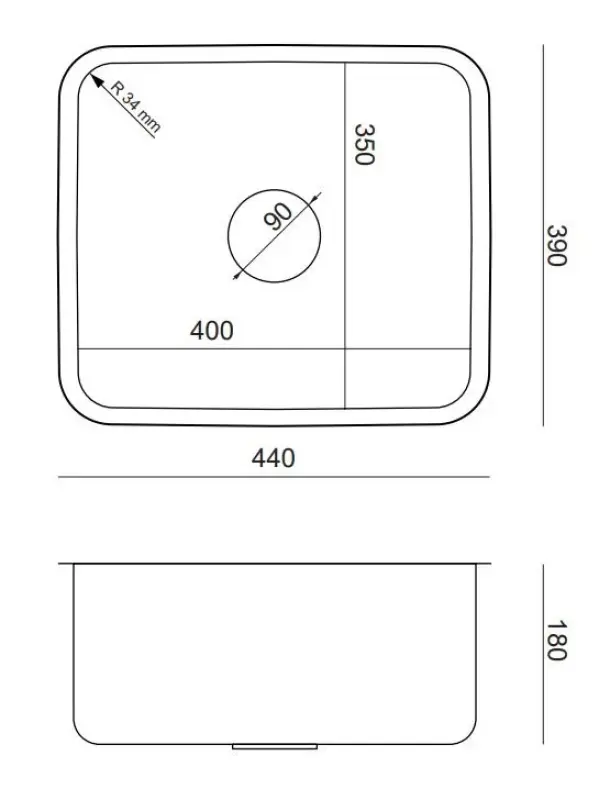 Aquadesign Oxford koppar PVD rostfri diskho 40x35cm undermontage 1208957202