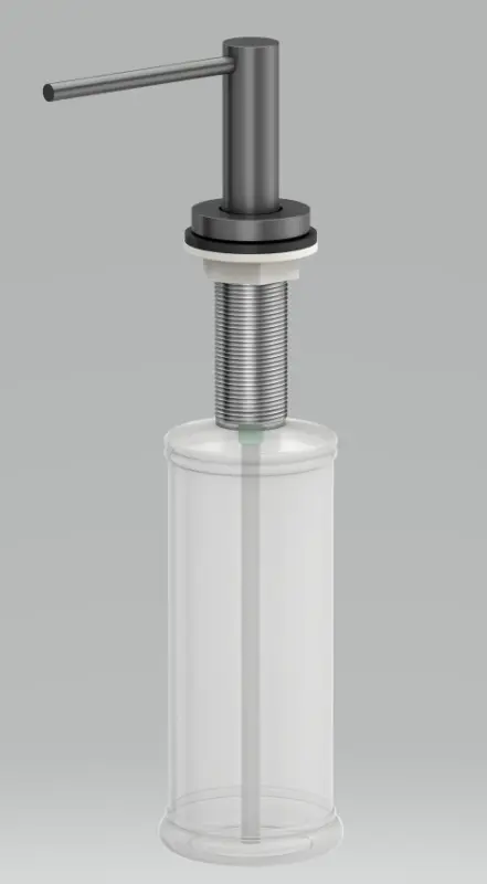 Quadri Swindon Lyx Inbyggd Tvålpump Gun Metal, påfyllningsbar från toppen 1208957212