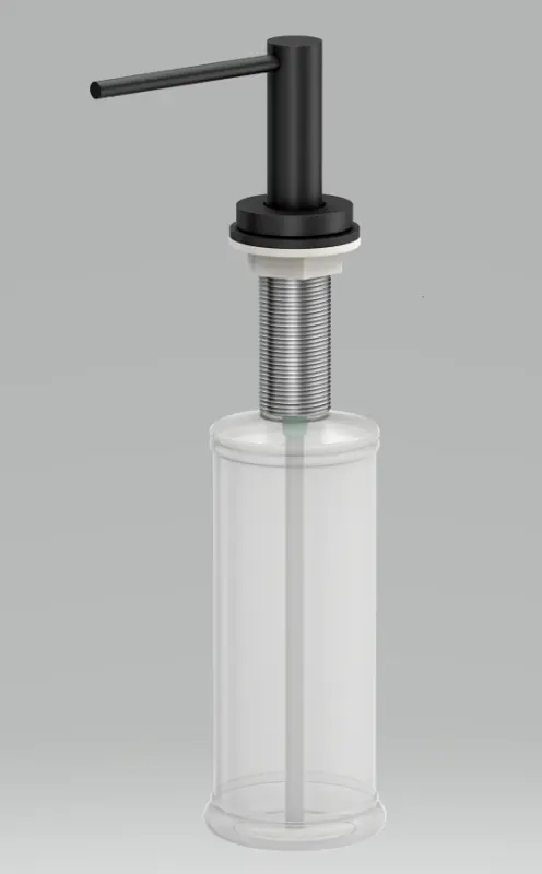 Quadri Swindon Luxe Inbyggd Tvålpump Matt Svart Fylls på uppifrån 1208957213