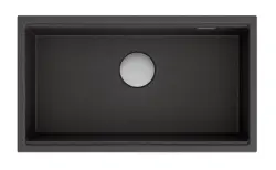 Quadri Newport stor och djup diskho i granit för övermontering och undermontering, antracit diskho 760x435 mm 1208957219