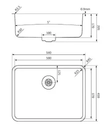 Lorreine Pro RVS diskho 50 cm planmontering undermontering och toppmontering 1208957321
