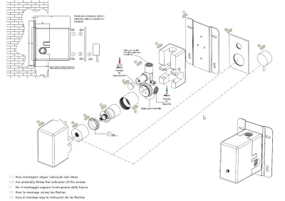 Waterevolution Flow inbyggt duschset i krom med termostat, regndusch och handdusch 1208957343