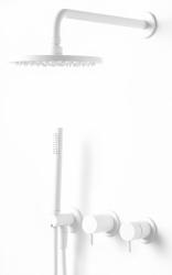 Waterevolution Flow inbyggt duschset matt vitt med termostat regndusch och handdusch 1208957344