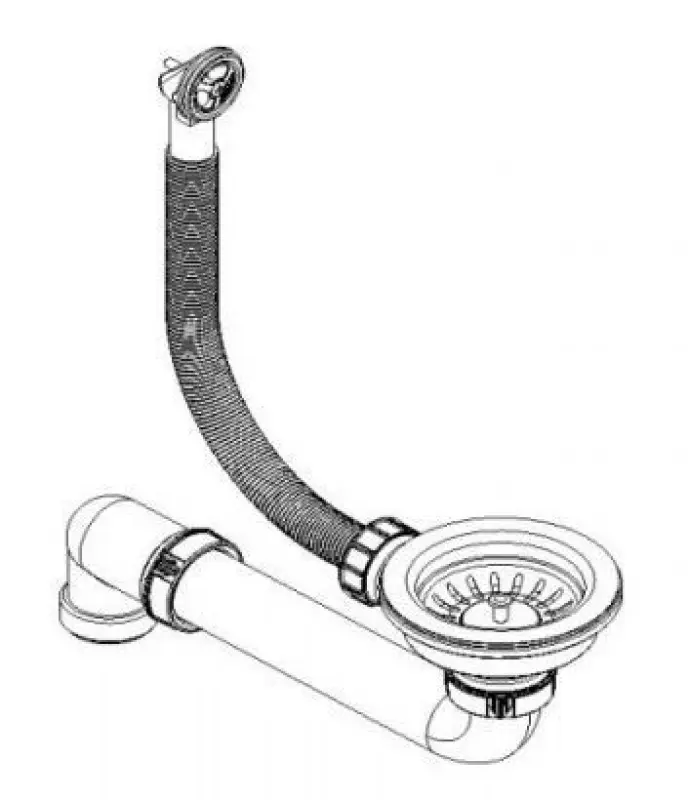 Ausmann borstad koppar avloppsuppsättning diskho inkl. överflöde koppar 1208957348