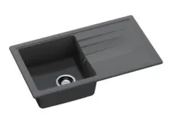 GraniteMy Smart extra grund granit infällningsbar svart diskho 76x44cm med vändbar avrinningsyta 1208957353