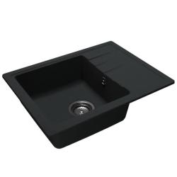 GraniteMy Smart extra grunt granit övermonterad svart diskho 58x44cm med vändbar avrinning 1208957354