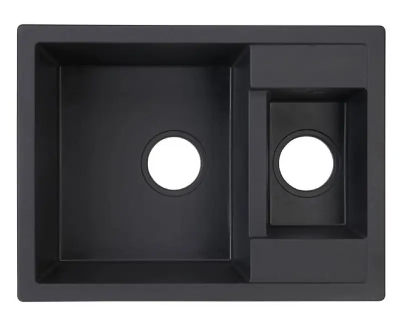 GraniteMy Smart extra grund 1,5 granit ovanpåliggande svart diskho 58x44cm 1208957355