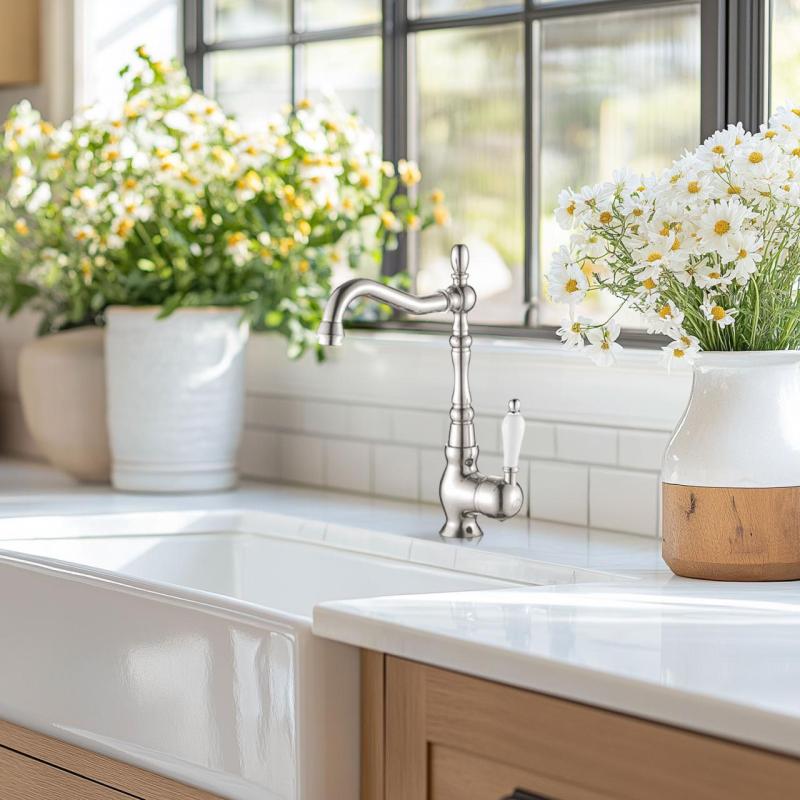 AquaTrimo Vivaldi klassisk köksblandare krom med svängbar pip 21VV7371CM