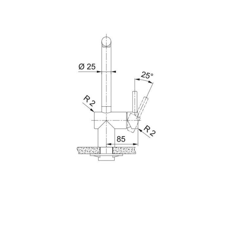 Franke guld köksblandare Atlas Neo med utdragbar pip PVD guld 115.0681.242
