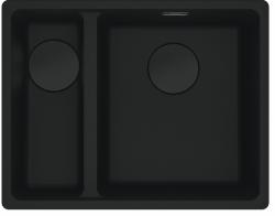 Franke Maris MRG 260/160-34-15 Fragranite black edition matt svart diskbänk planmontering stor bassäng till höger