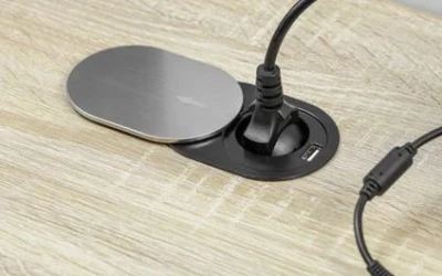 Indux Slide inbyggd köksuttag Jord i arbetsbänk med USB och uttag färg rostfritt stål 1208957392
