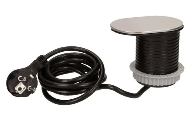 Indux Slide inbyggd köksuttag Jord i arbetsbänk med USB och uttag färg rostfritt stål 1208957392