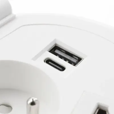 Indux Cover infällbart jordat vit köksuttag i arbetsbänk med utbytbara anslutningar 1208957395