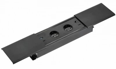 Indux Slide max inbyggt köksuttag i arbetsbänk med USB-A, HDMI, RJ45 och USB-C, matt svart 1208957430
