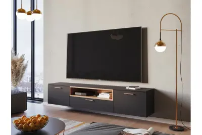 Dekor Abies golvlampa i mässing och guld med svart marmorbas 7573
