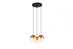 Dekor Abies mässing guld modern hänglampa med rund metall lampskärm 7597