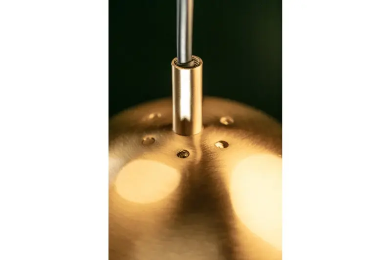 Dekor Abies mässing guld modern hänglampa med rund metall lampskärm 7597