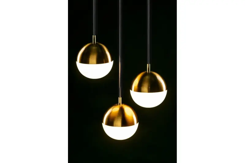 Dekor Abies mässing guld modern hänglampa med rund metall lampskärm 7597
