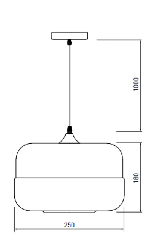 Decor Lender modern hänglampa av metall och glas bredd 250 mm 8433