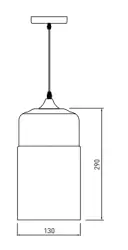 Dekor Lender modern hänglampa av metall och glas bredd 130 mm 9300