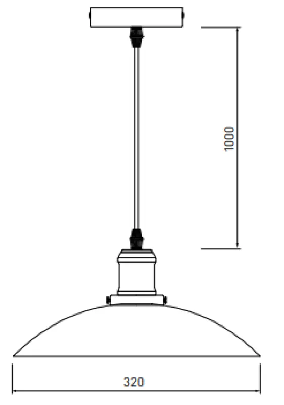 Dekor Horizon mattsvart industriell hänglampa 4512