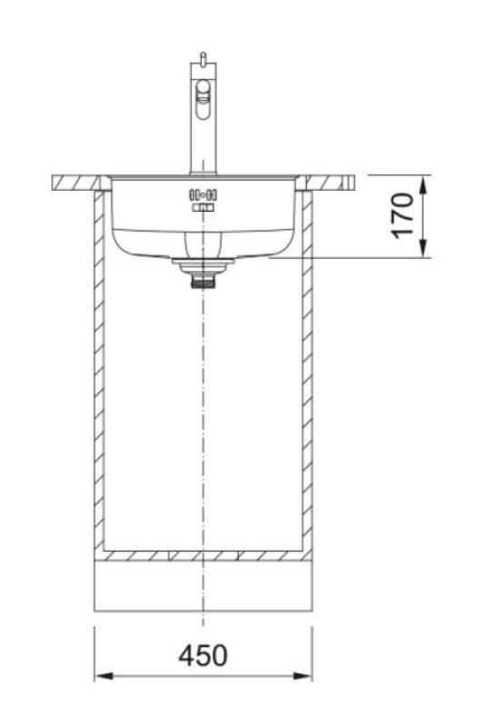 Franke Rondo ROX 210.38 rund rostfri diskho 43,9 cm planmontering 127.0688.778