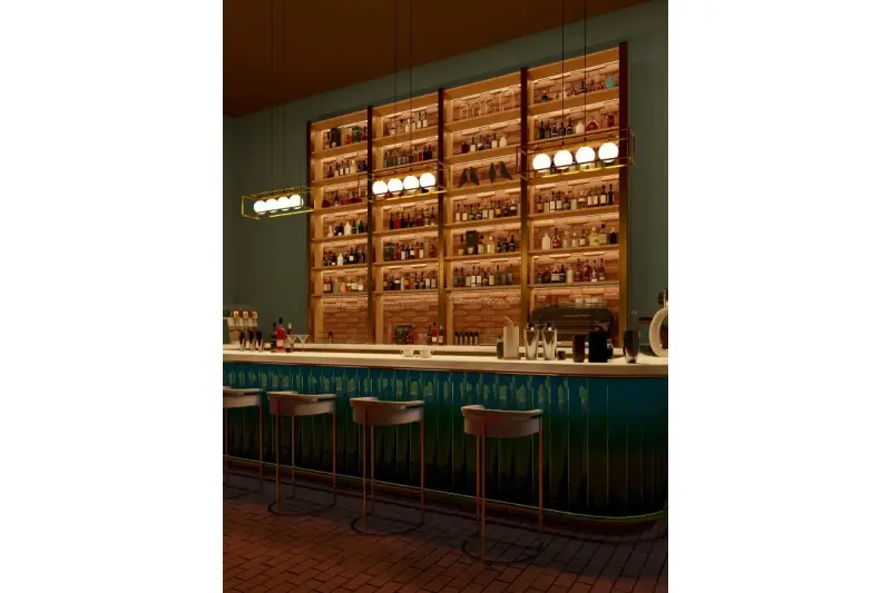 Dekor Avelin hänglampa med gyllene rektangulär ram, bredd 80 cm 2287